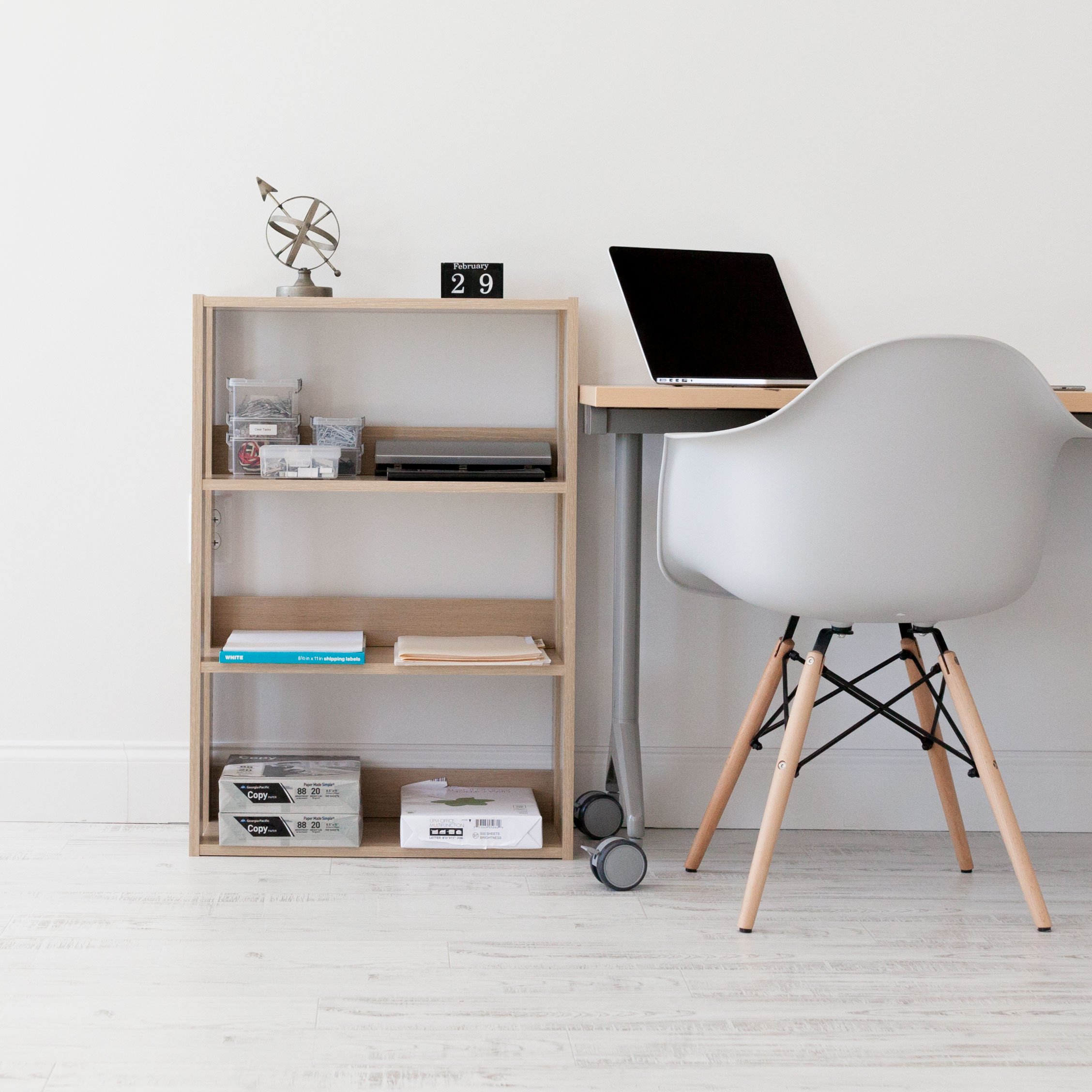Iris Ohyama, Mobile contenitore/Ripiano portaoggetti/Modulo laterale/Piccolo contenitore, Modulare,Design, Ufficio, Casa - Open Wood Rack - OWR-600 - Marrone chiaro