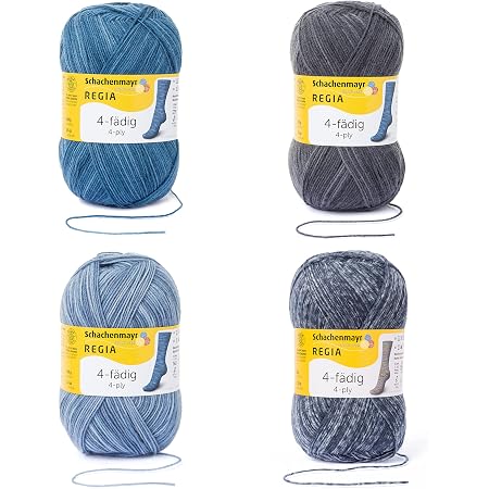 Schachenmayr Regia Pairfect Sockenwolle – 4-fädig, 100g, Farbe: Seaside Blue