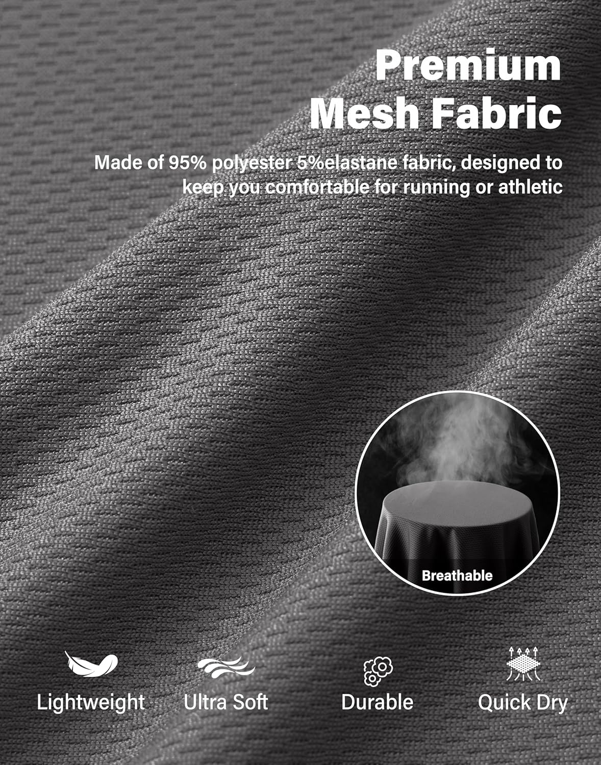 G Gradual Men's 5"/ 7"/ 9" Workout Running Shorts Quick Dry Lightweight Gym Shorts with Zip Pockets - Image 6