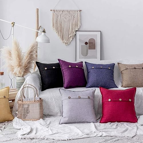 Miniatura 2 de Home Brilliant - Fundas de almohada de lino (2 unidades)