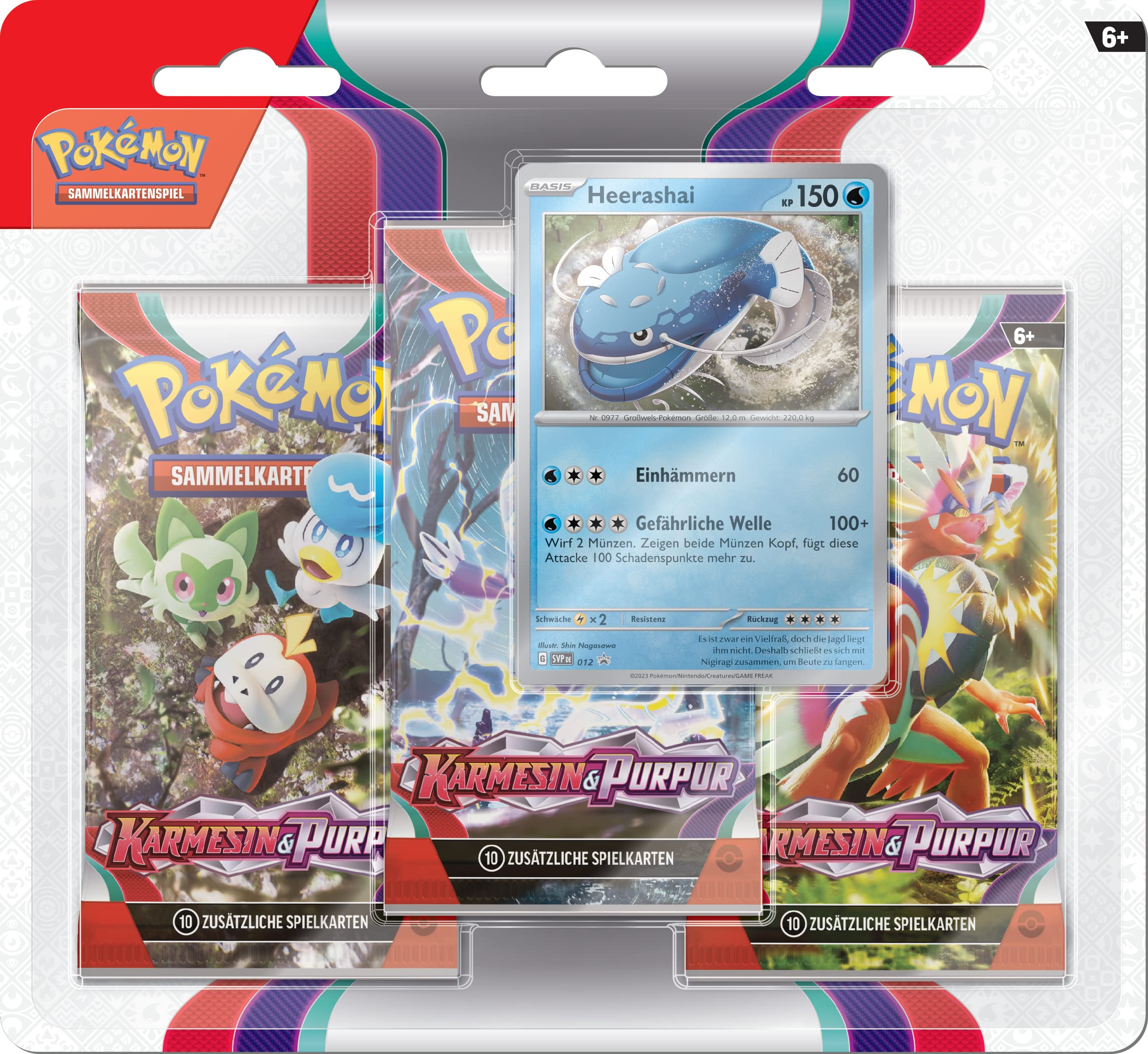 Pokémon JCC – Pack De 3 Boosters Carmesin & Pourpre Avec Carte Promo Heerashai