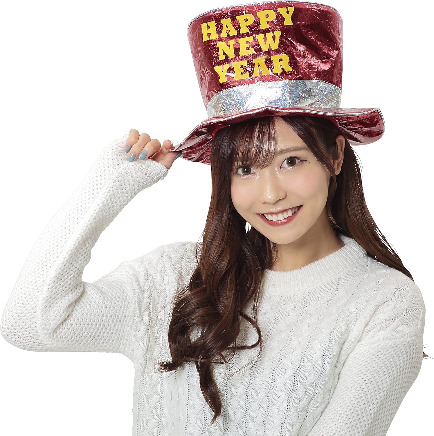 クリアストーン(Clearstone) コスプレ ハロウィン ハッピーニューイヤーシルクハット ユニセックス レッド クリアストーン(Clearstone) コスプレ ハロウィン ハッピーニューイヤーシルクハット ユニセックス レッド