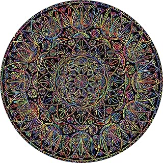 Mandala Puzzle 1000 Pieces for Adults, Difficult Impossible Puzzle Hard, Challenging Round Jigsaw Puzzle as Mandala Decor