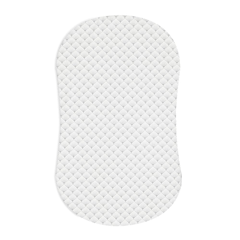 HALO BassiNest Fitted Sheet - 100% Cotton, Soft and Breathable Bassinet Sheet for Babies, 30 x 16 Pre-Shrunk Sheet, Pebble