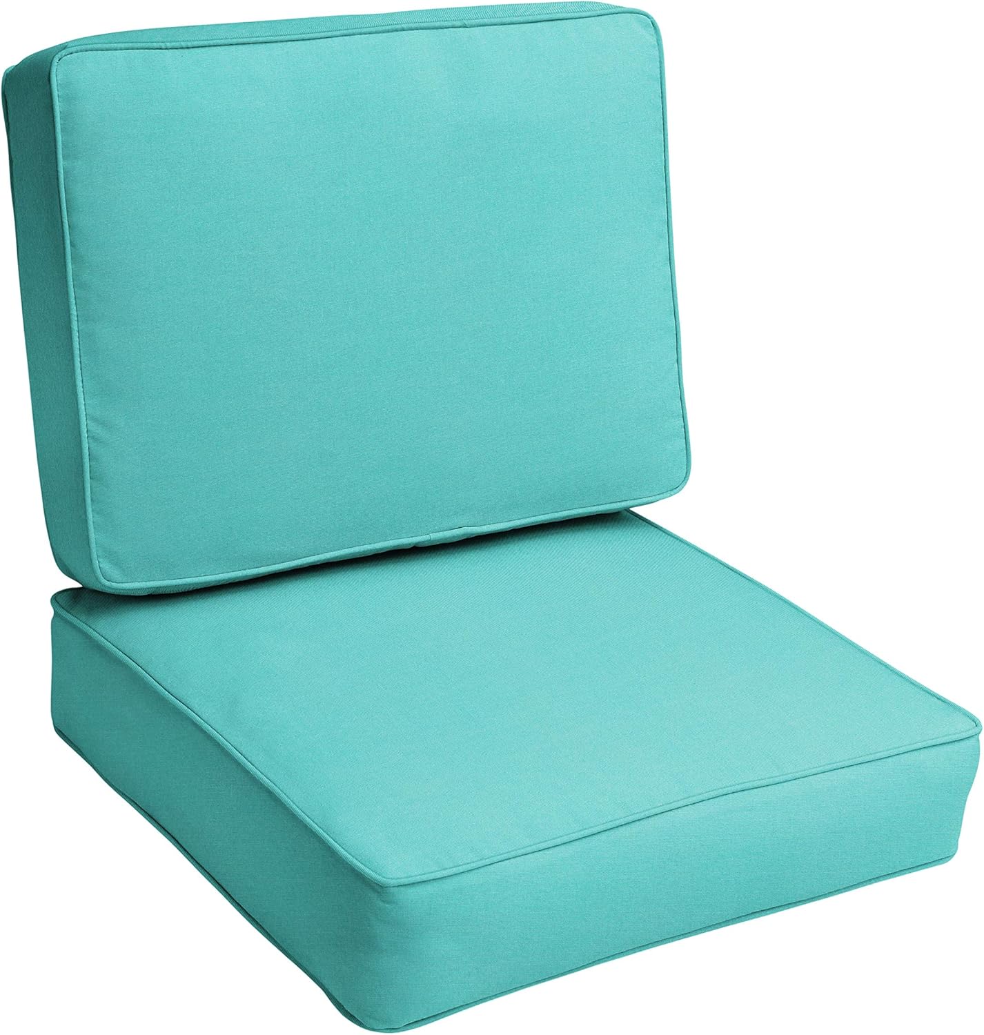 Sunbrella Canvas Aruba Outdoor Seat and Back Cushion Set, 22 in x 22 in x 4