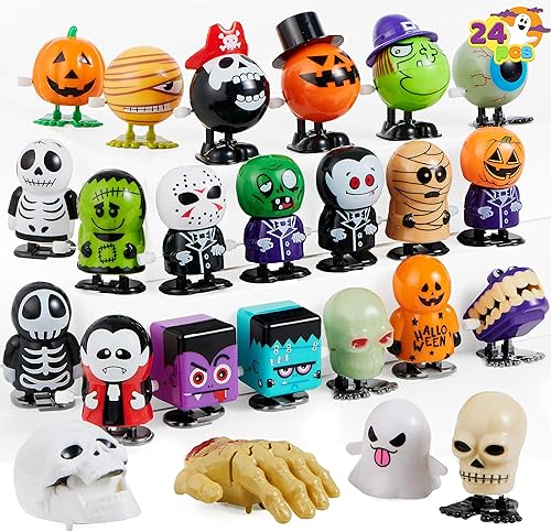 JOYIN 24 piezas de juguetes de Halloween para regalos de niños, juguetes de cuerda a granel para regalos de fiesta de Halloween, rellenos de bolsas