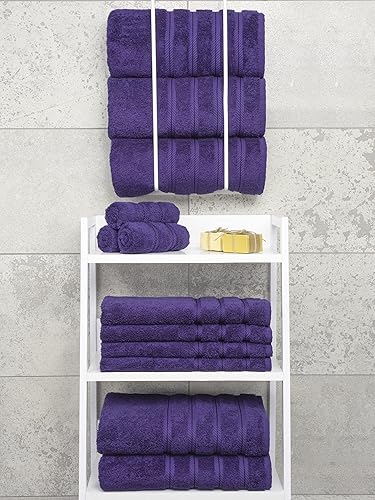 Miniatura 610 de American Soft Linen - Juego de 4 toallas de baño, 100% de algodón turco de 27 x 54 pulgadas, toallas de baño extragrandes, toallas para ducha