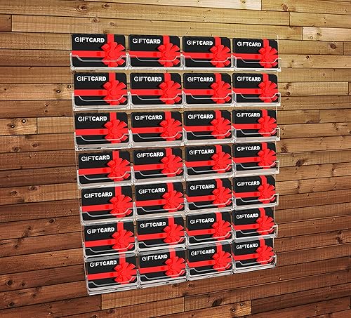 Miniatura 3 de Marketing Holders Multi bolsillo de la pared del soporte de la tarjeta de visita de la tarjeta de regalo del estante claro 28 bolsillos