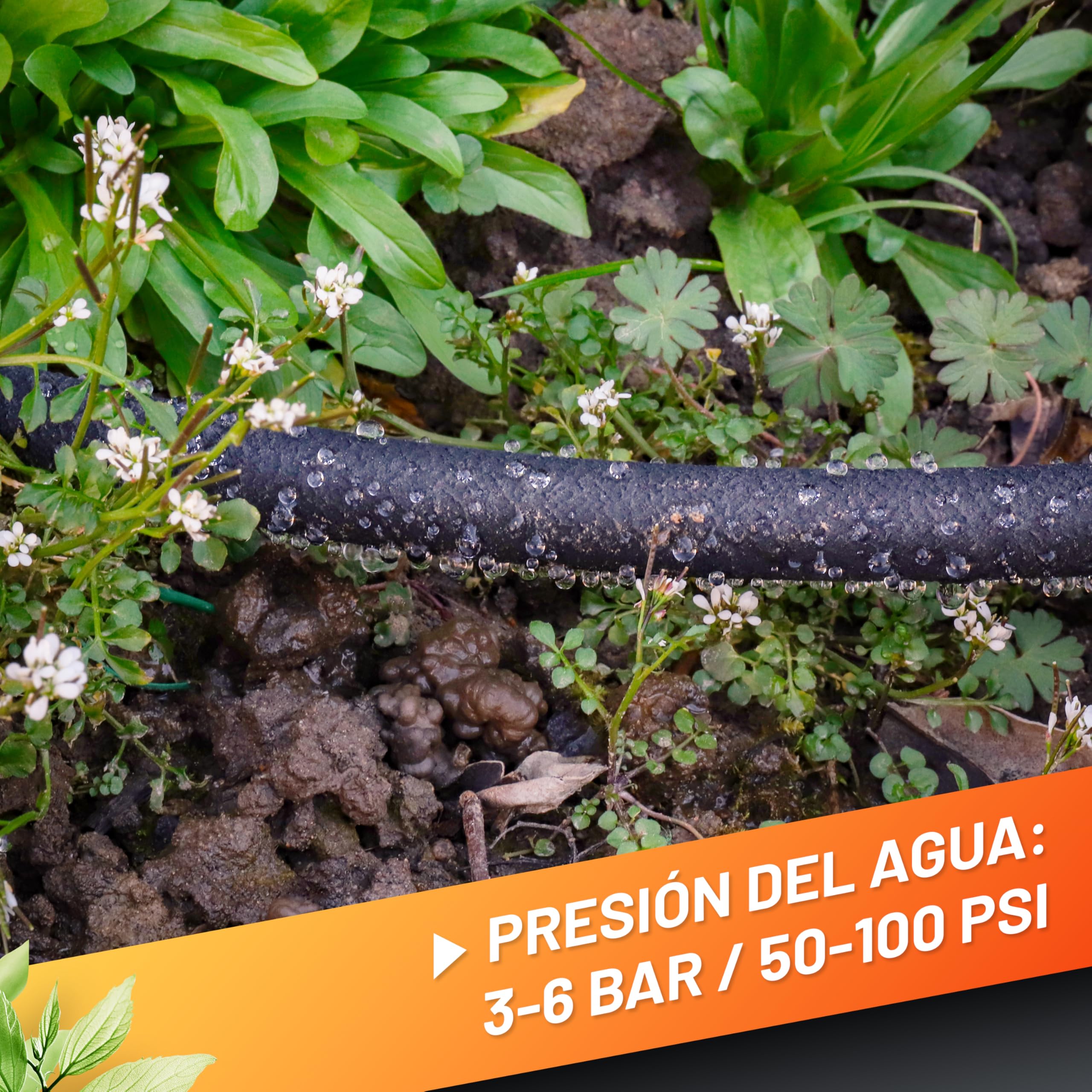 GRÜNTEK Manguera Porosa de Riego por Goteo 15M - Para el riego de jardines y huertos