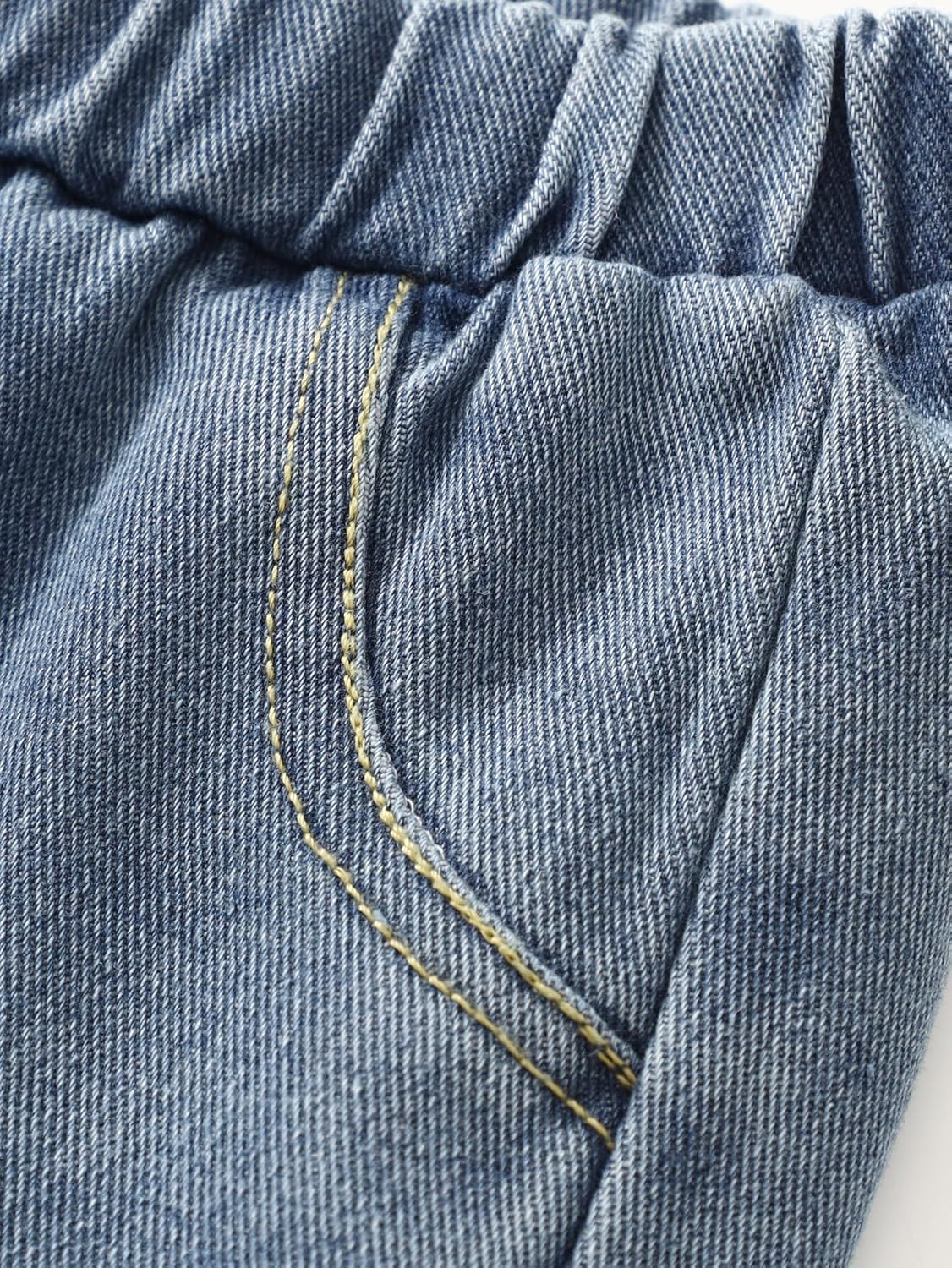 Boys Jeans 3 Pack Elastic Waist Kids Classic Jean Wide Straight Leg Stretch Denim Pants Size 3-12Years - Image 4