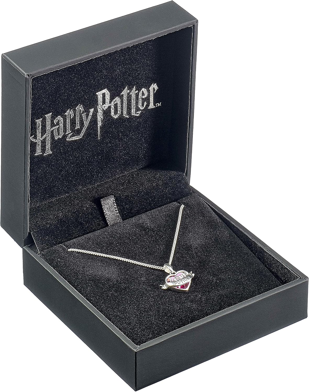Harry Potter Official Sterling Silver Love Potion Necklace with Crystal by The Carat Shop, Pink,Silver - Image 5