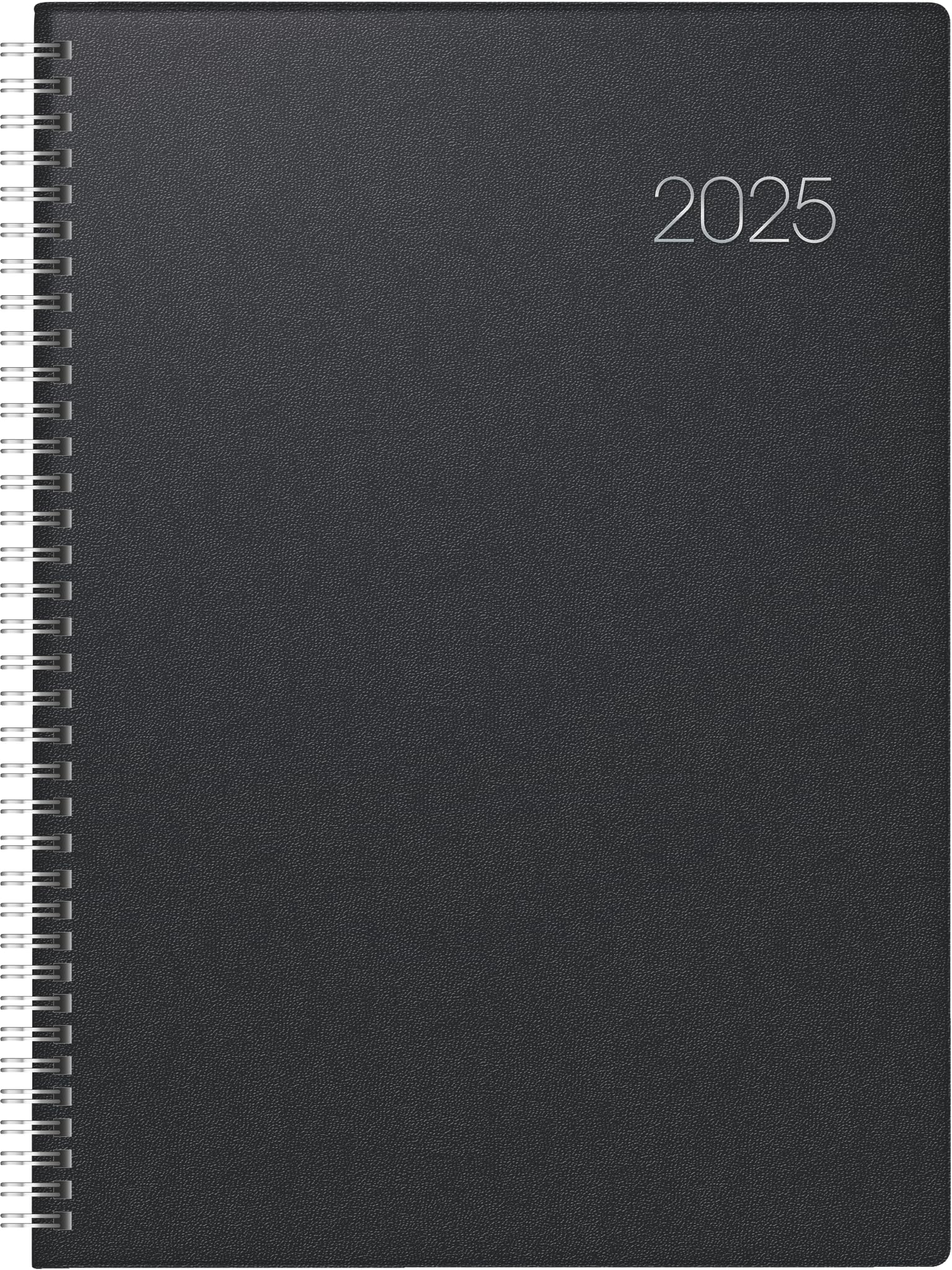 BRUNNEN Book Calendar Model 787 2025 | A4, Plastic, Black