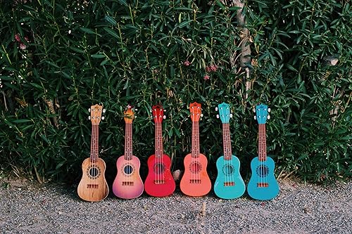 Miniatura 7 de Kako'o Music Seafoam Green Ukelele soprano galardonado  Afinadores de metal y cuerdas de nailon de alta calidad  Libro guía para aprender acordes