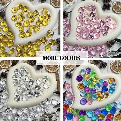 Miniatura 6 de Maiangel 240 piezas de diamantes acrílicos falsos para relleno de jarrón, diamantes de imitación, diamantes de imitación para dispersión de mesa,
