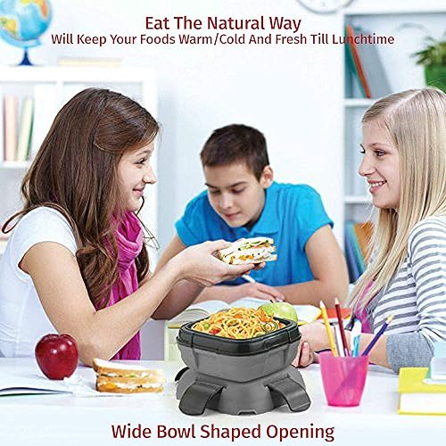 Miniatura 3 de Lonchera con aislamiento Pinnacle a prueba de fugas para adultos y niños, contenedor térmico con nueva válvula de liberación de calor, 16 onzas,