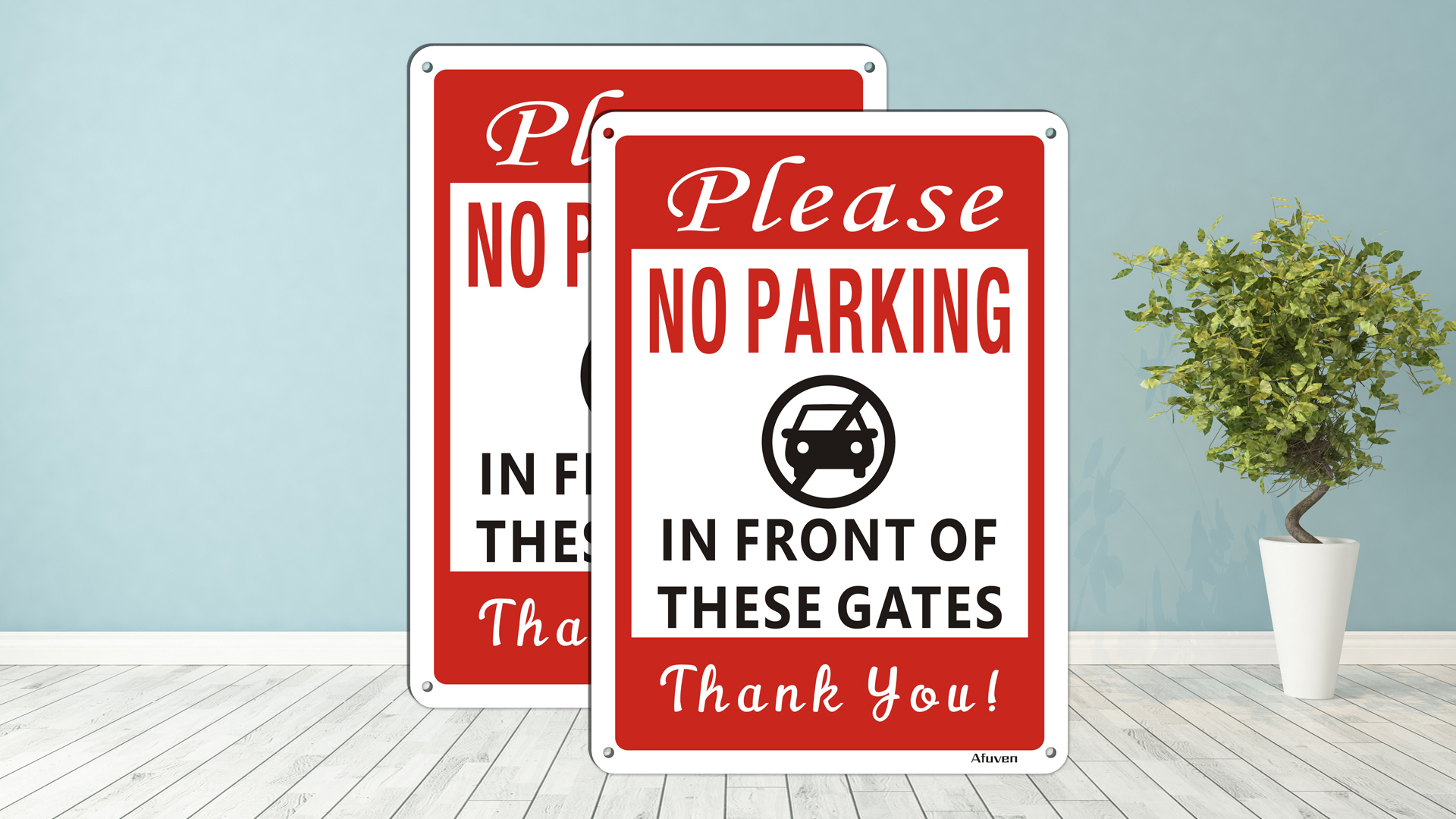 Cartello In Metallo "No Parking" Con Testo In Inglese - Targa Antiruggine 20,3x30,5 Cm Per Esterni E Casa