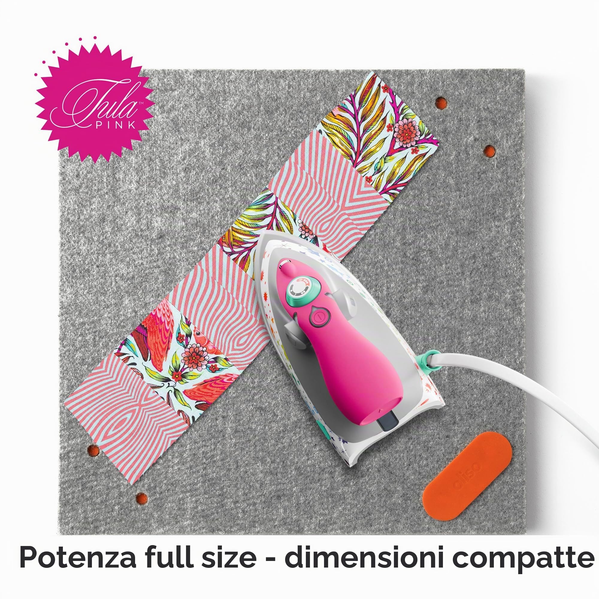 M3Pro Textile Compact Fabric Project Ferro da stiro a vapore con poggiaferro caldo Solemate, Tula Pink