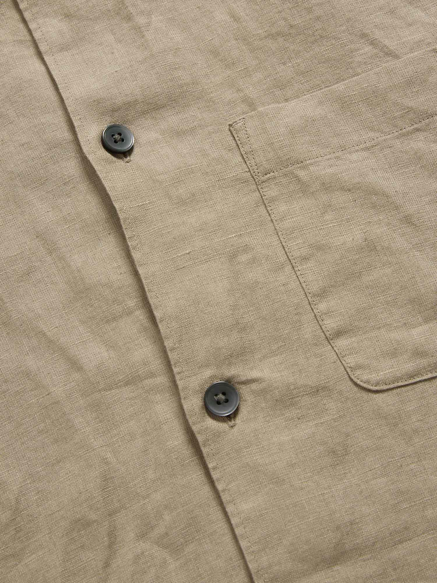 Marks & Spencer Camisa de Manga Corta de Lino Puro para Hombre, Ajuste Normal, Cuello Clásico, Transpirable