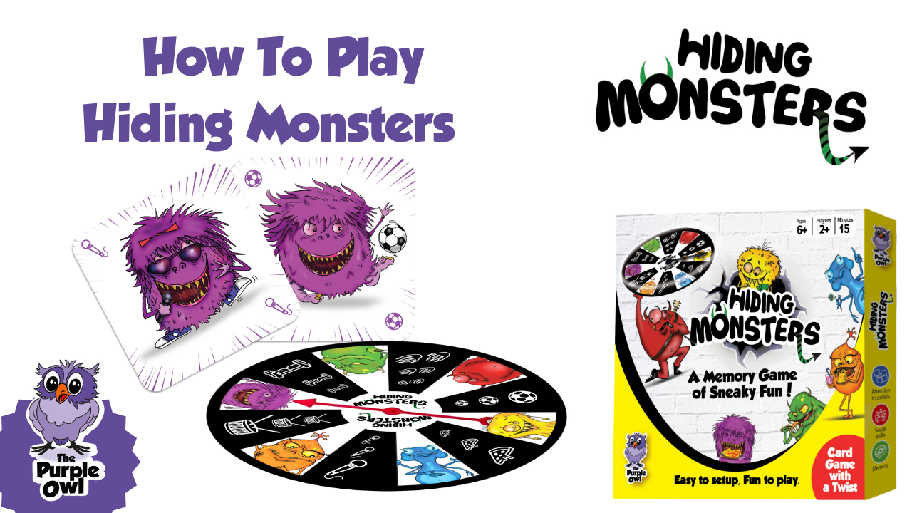 Amazon.com: THE PURPLE OWL Hiding Monsters Memory Card Game for