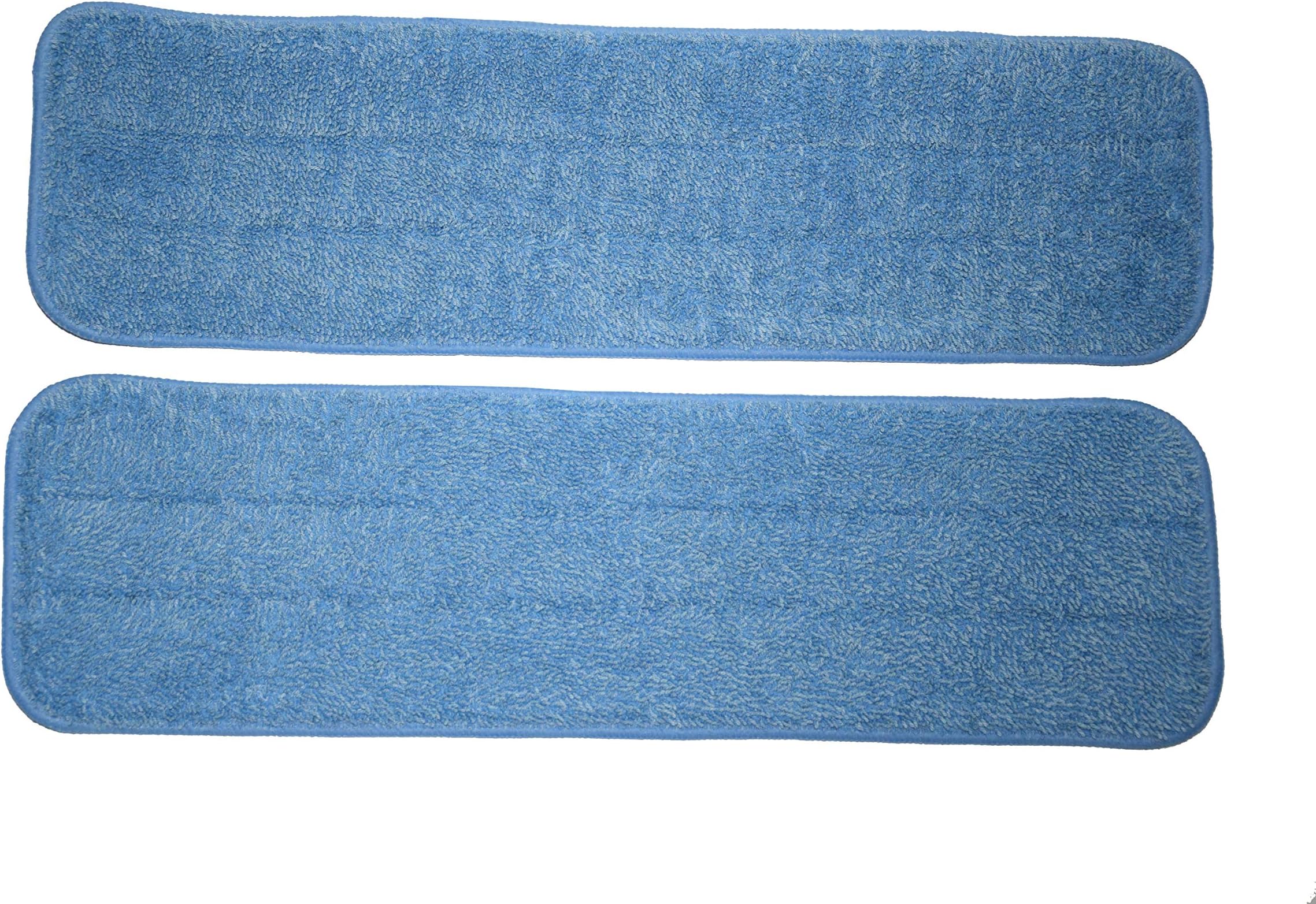 Microfiber Mop Pads, 2 Pack, Mop Head Replacement, Reusable Replacement Mop Pads, Use for Wet or Dry Floor Cleaning with any Velcro style 18 inch Flat Mop Floor Cleaning Pads by IdaSmart