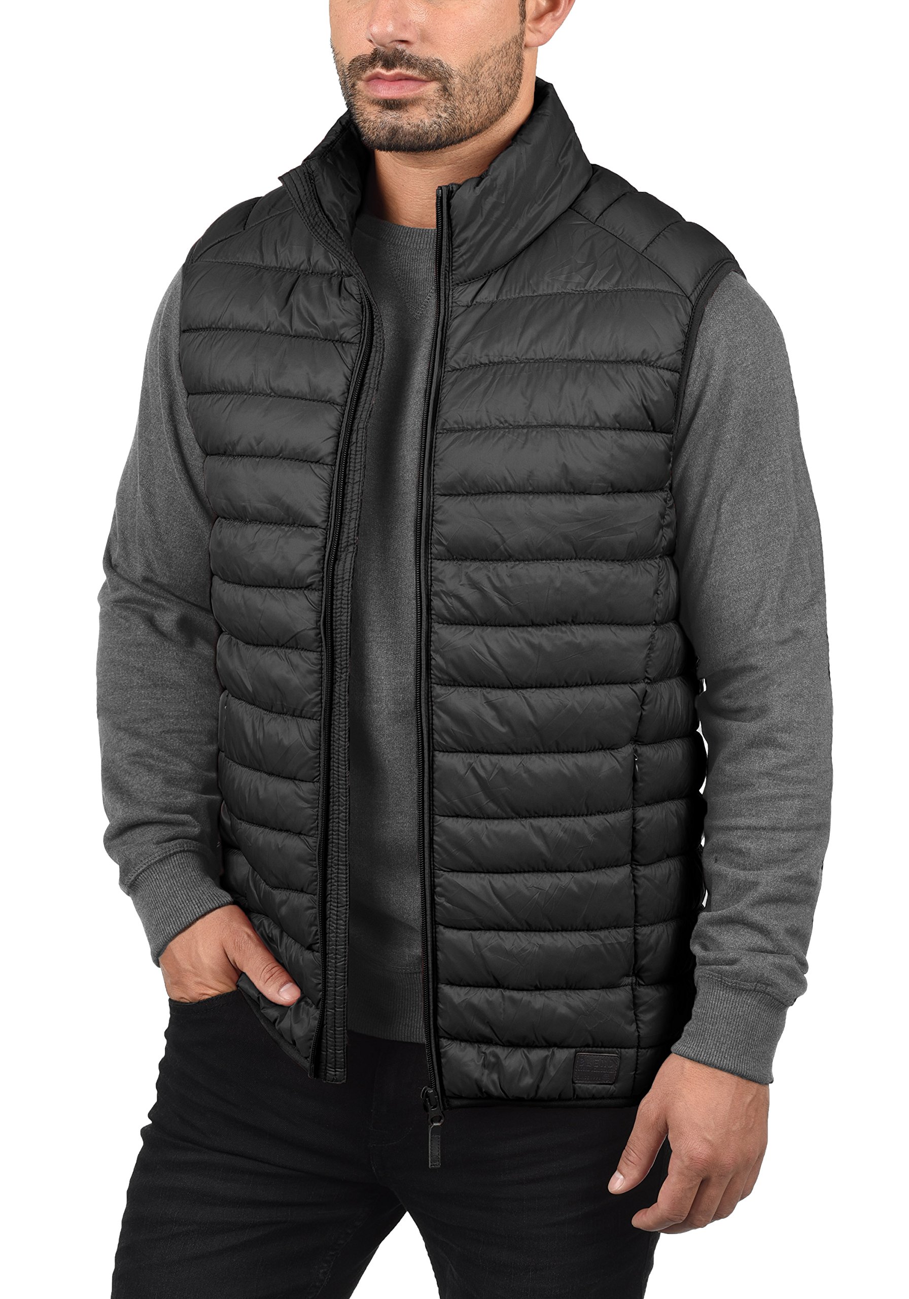 BLEND BHNille Herren Weste Steppweste Outdoor Weste, XL, Black (70155)