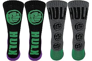 Marvel Hulk Athletic Socks 2-Pack: Unmatched Comfort for Fitness Enthusiasts.