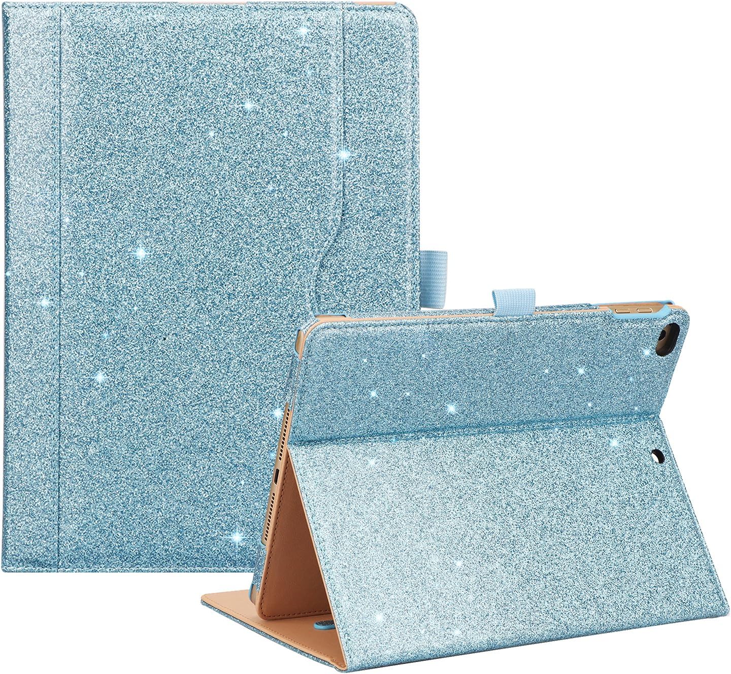 ProCase iPad 9.7 Case (Old Model) 2018 iPad 6th Generation / 2017 iPad 5th Generation Case - Stand Folio Cover Case for Apple iPad 9.7 inch, Also Fit iPad Air 2 / iPad Air –Glitterblue