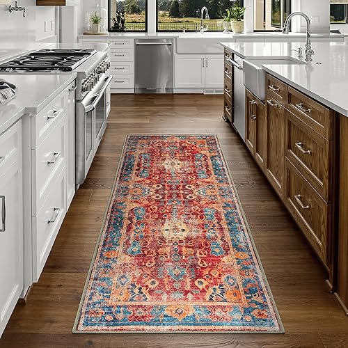 Miniatura 10 de Adiva Rugs Alfombra de área lavable a máquina de 4 x 6 pies con parte trasera antideslizante para sala de estar, dormitorio, cuarto de baño, cocina,