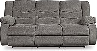 Vista 8 de Signature Design by Ashley Tulen - Sofá reclinable manual moderno, con lengüeta, color gris oscuro