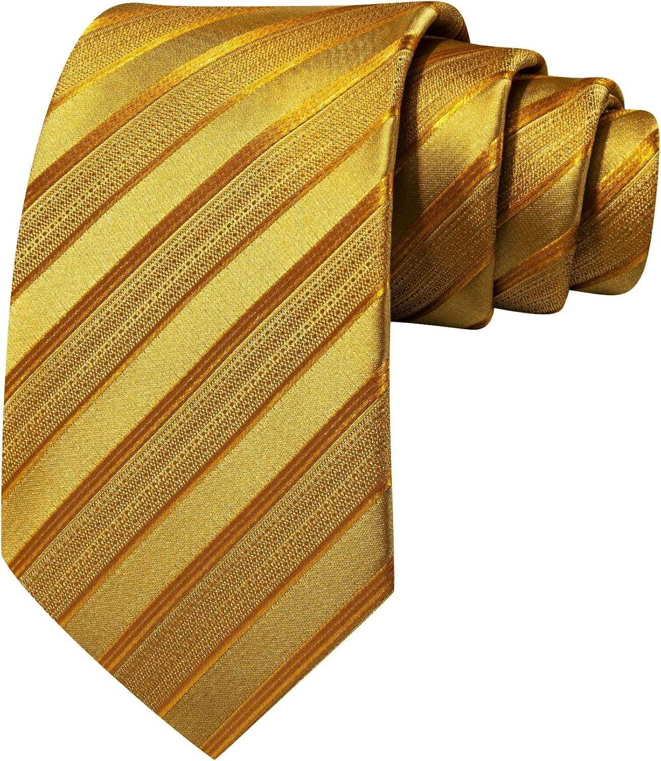 Barry.Wang Tie Sets for Men Silk Stripe Necktie Woven Checkered Handkerchief Cufflinks Formal Business Wedding - Image 7