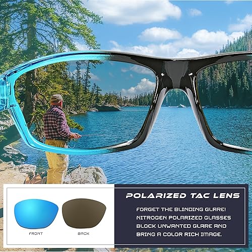 Miniatura 292 de Nitrogen - Gafas de sol deportivas polarizadas envolventes para hombre y mujer, UV400, para conducir, pescar, correr, andar en bicicleta, gafas