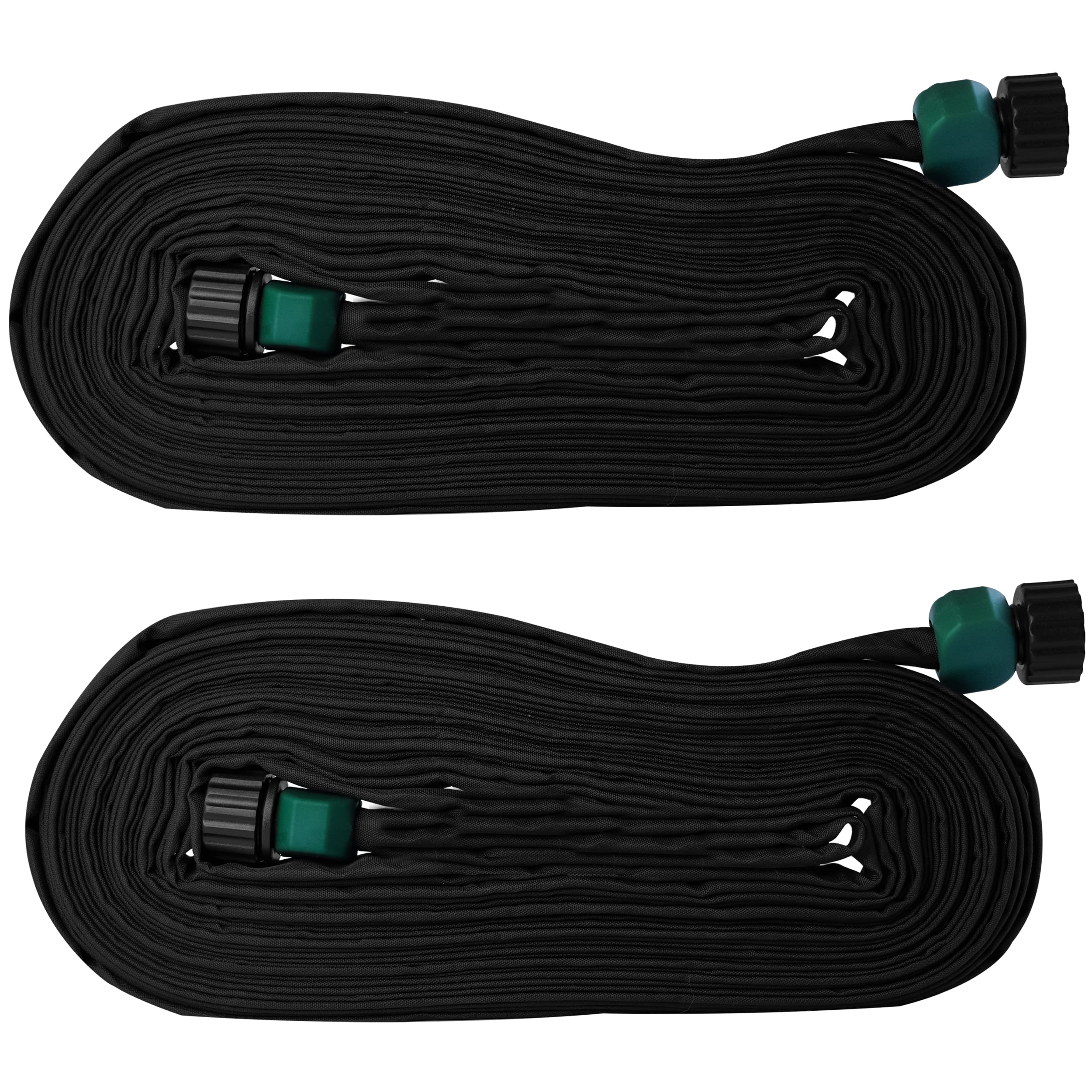 EnormousDan Garden Soaker Hose 50 FT, 2 Pack Water Hose for Drip Irrigation, Flexible Garden Hoses No Kink, Water Evenly Around the Base of Plants, Outdoor Flower Bed Hose