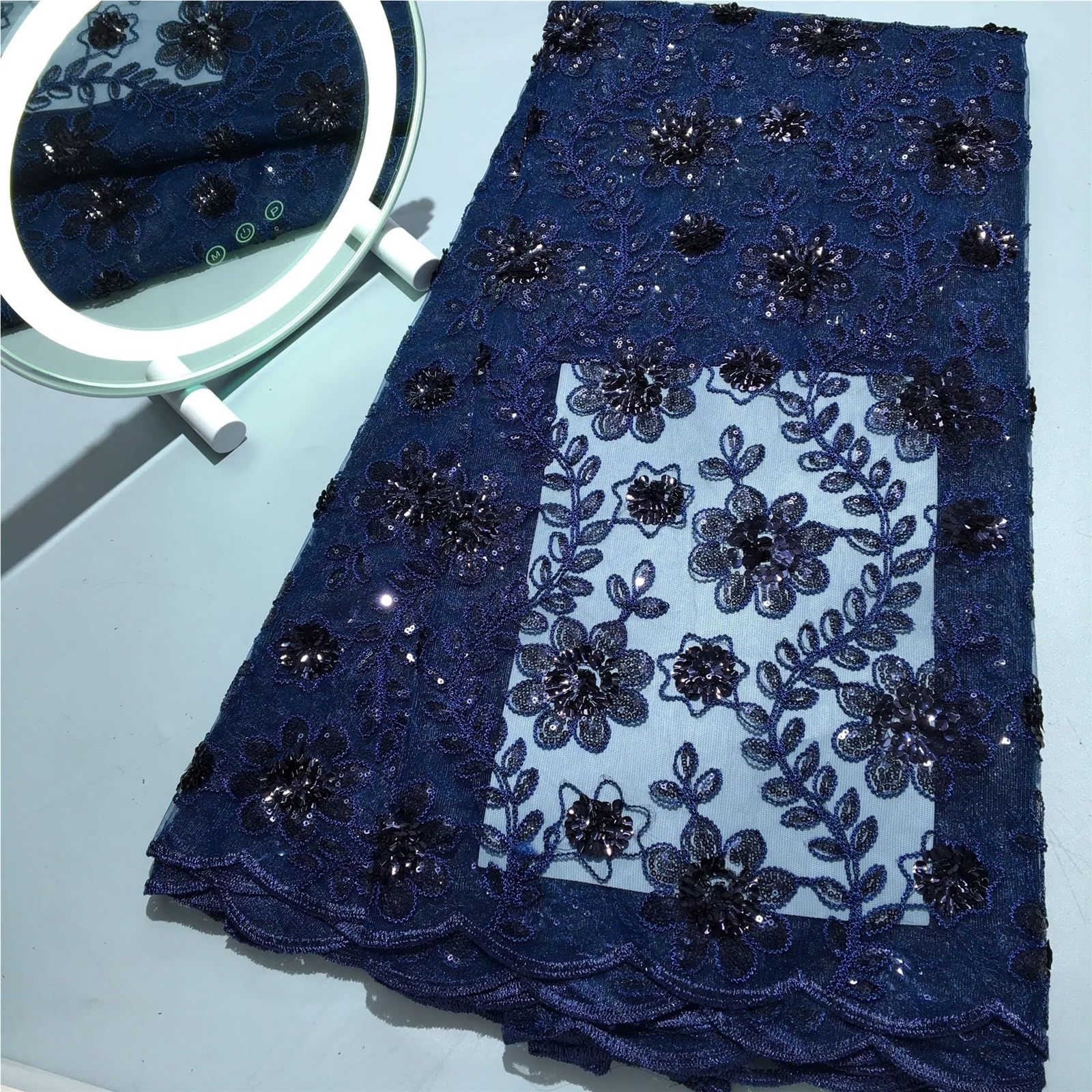 Tessuto di tulle della maglia del ricamo del tessuto del merletto delle paillettes del tessuto del vestito da cerimonia