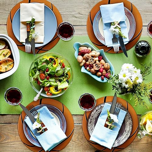 Miniatura 5 de Yinder 50 manteles individuales desechables de 12 pulgadas, manteles individuales de papel de béisbol, decoraciones de fiesta de cumpleaños, regalos