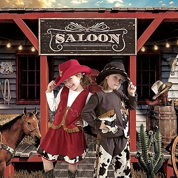 Amazon | Imirell ヴィンテージウェステンカウボーイ背景幕 幅7