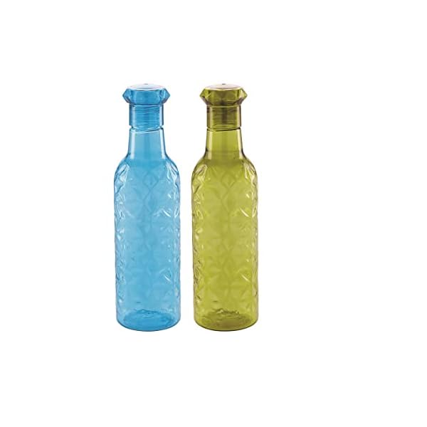 Attro Iceberg Plastic Unbreakable Fridge Water Bottle for Office, Sports, School, Travelling, Gym, Yoga-BPA And Leak Free, Assorted 1000 ml – Set of 2