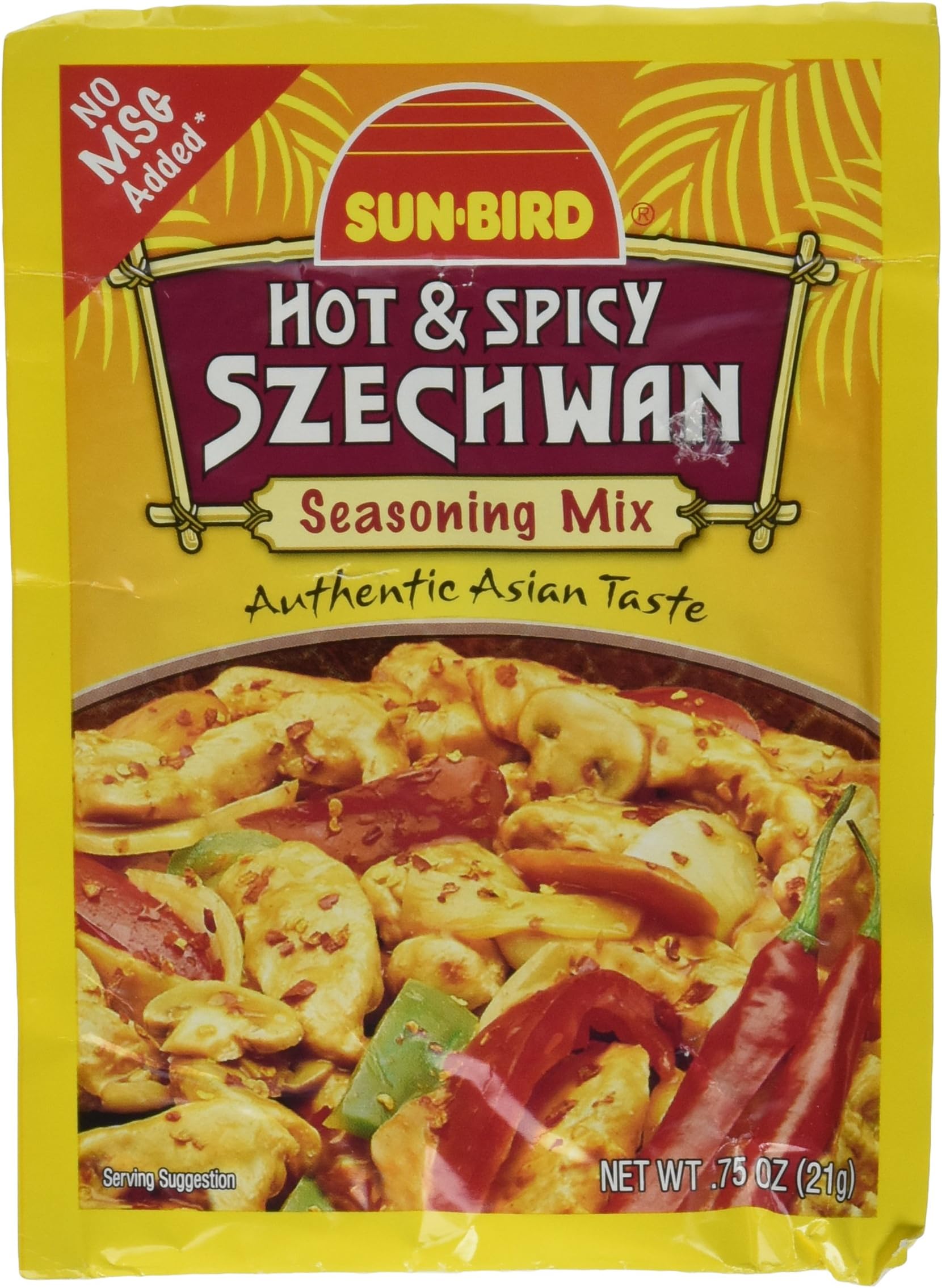 Sunbird Seasoning Mix Hot Spicy Szechwan, 0.75 oz (4 Packs)