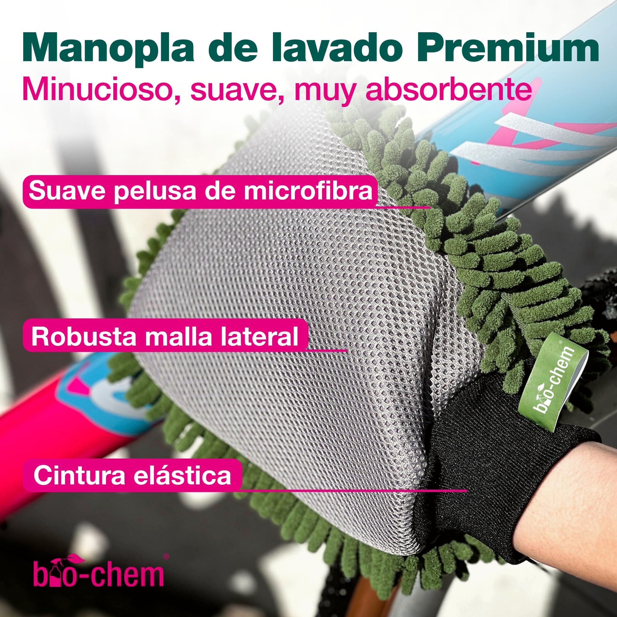 bio-chem Kit de limpieza de 9 productos para bicis, BTT y bicis eléctricas | Pulverizador de espuma, cepillos para la cadena y el cuadro y paño de microfibra - Limpieza y mantenimiento de la bicicleta