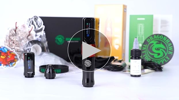 タトゥーマシン Dragonhawk ワイヤレスプロモデル 正規品フルセット Amazon | Dragonhawk Atom2 ワイヤレス タトゥーマシンキット