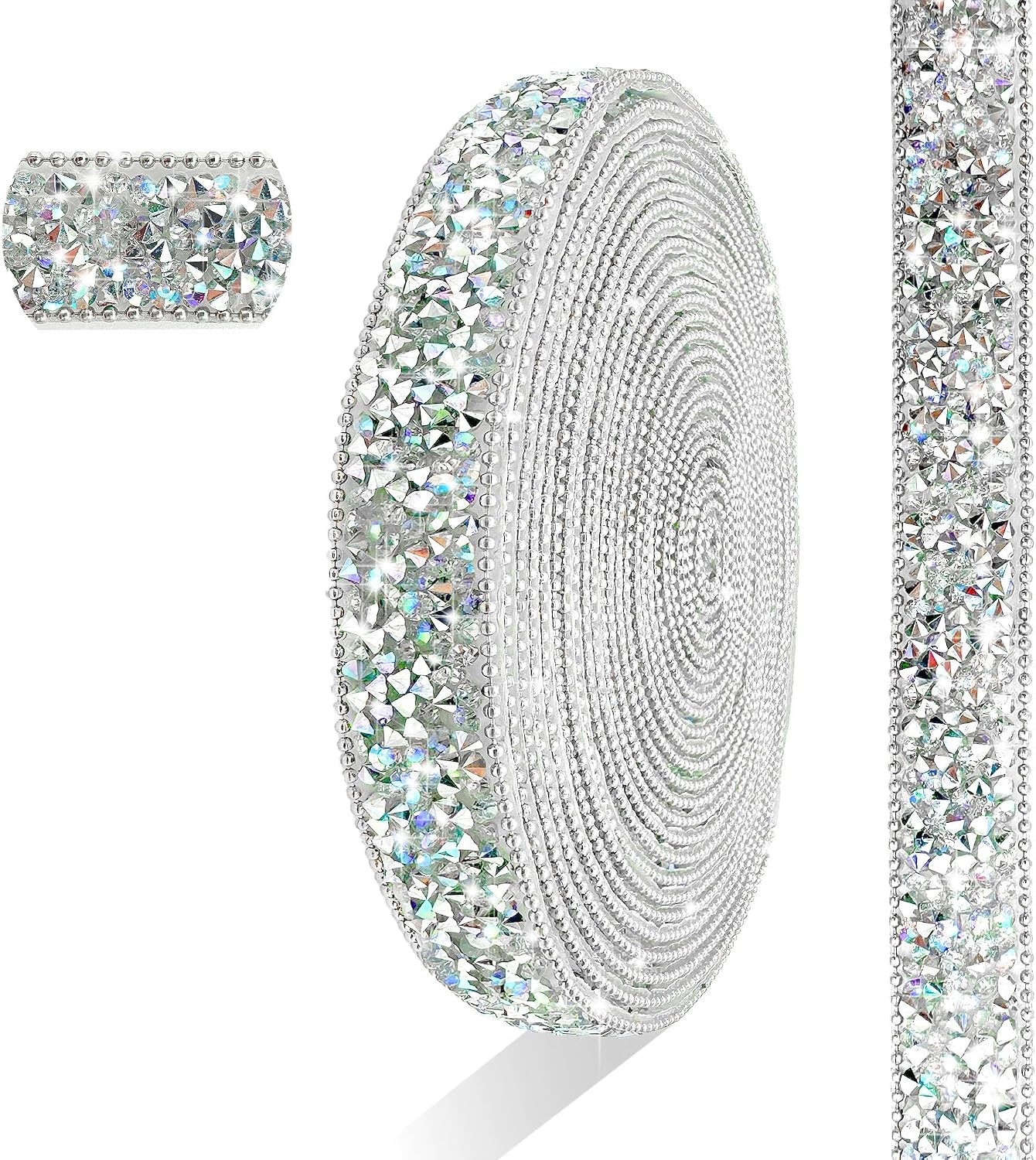 Wide Rhinestone Ribbon Amazon.com: GUGANEL Self Adhesive AB Resin Rhinestone Ribbon Crystal ...