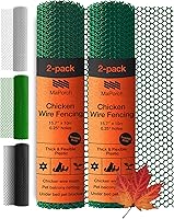 Vista 10 de MaPorch Valla de malla de alambre de pollo de plástico, malla negra, 15.7 pulgadas x 10 pies, valla de alambre de pollo de instalación rápida