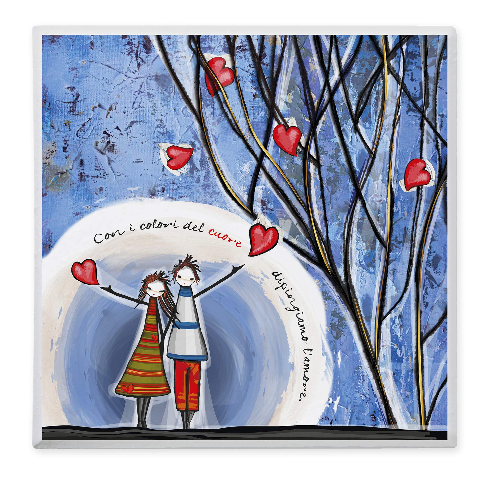 Quadro Decorativo Egan In Legno, Colore Avorio, Piccolo - Decorazione Parete Handmade