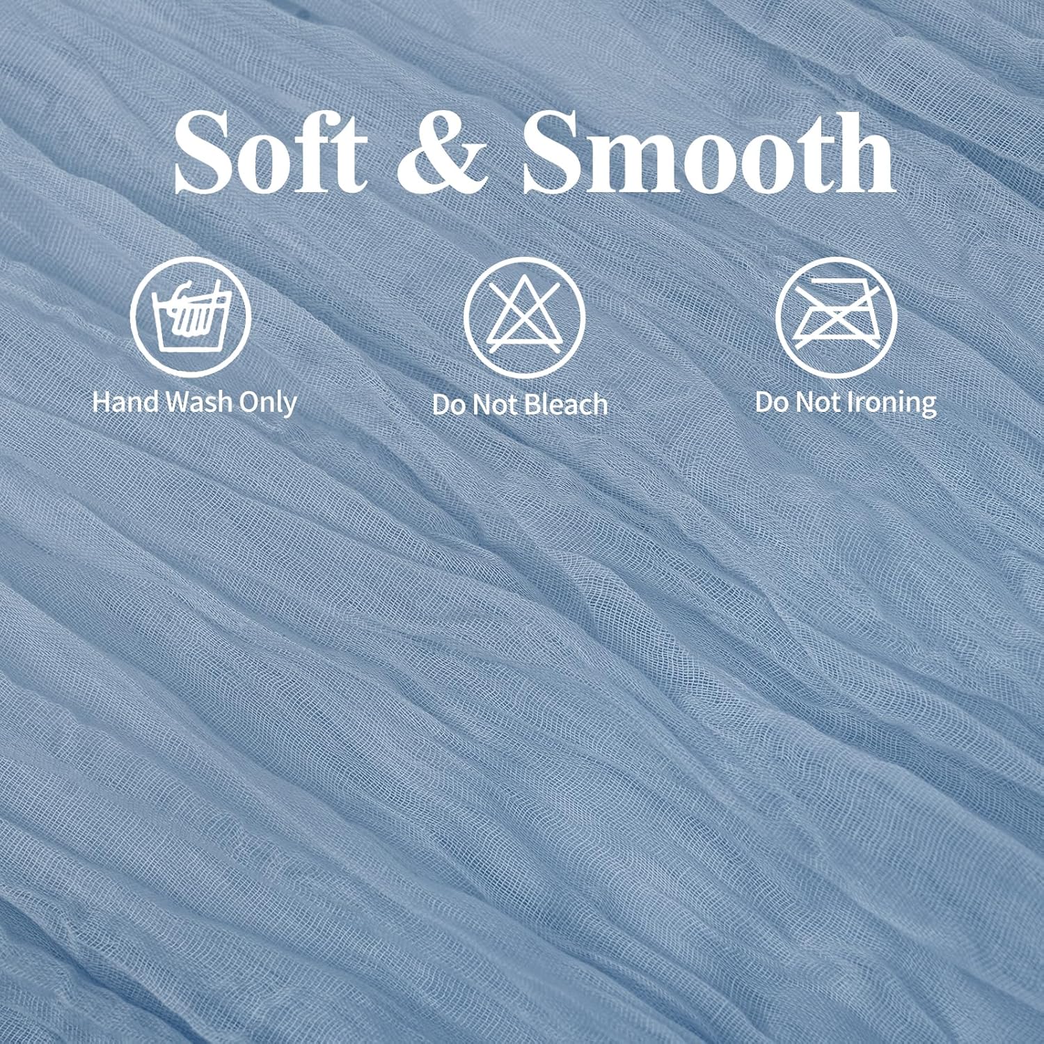 16 Pack 10Ft Cheesecloth Table Runner Dusty Blue, 20 x 120 Inch Rustic Gauze Boho Cheese Cloth Table Runners Wedding Long Table Runner for Wedding Party Bridal Shower Table Decoration