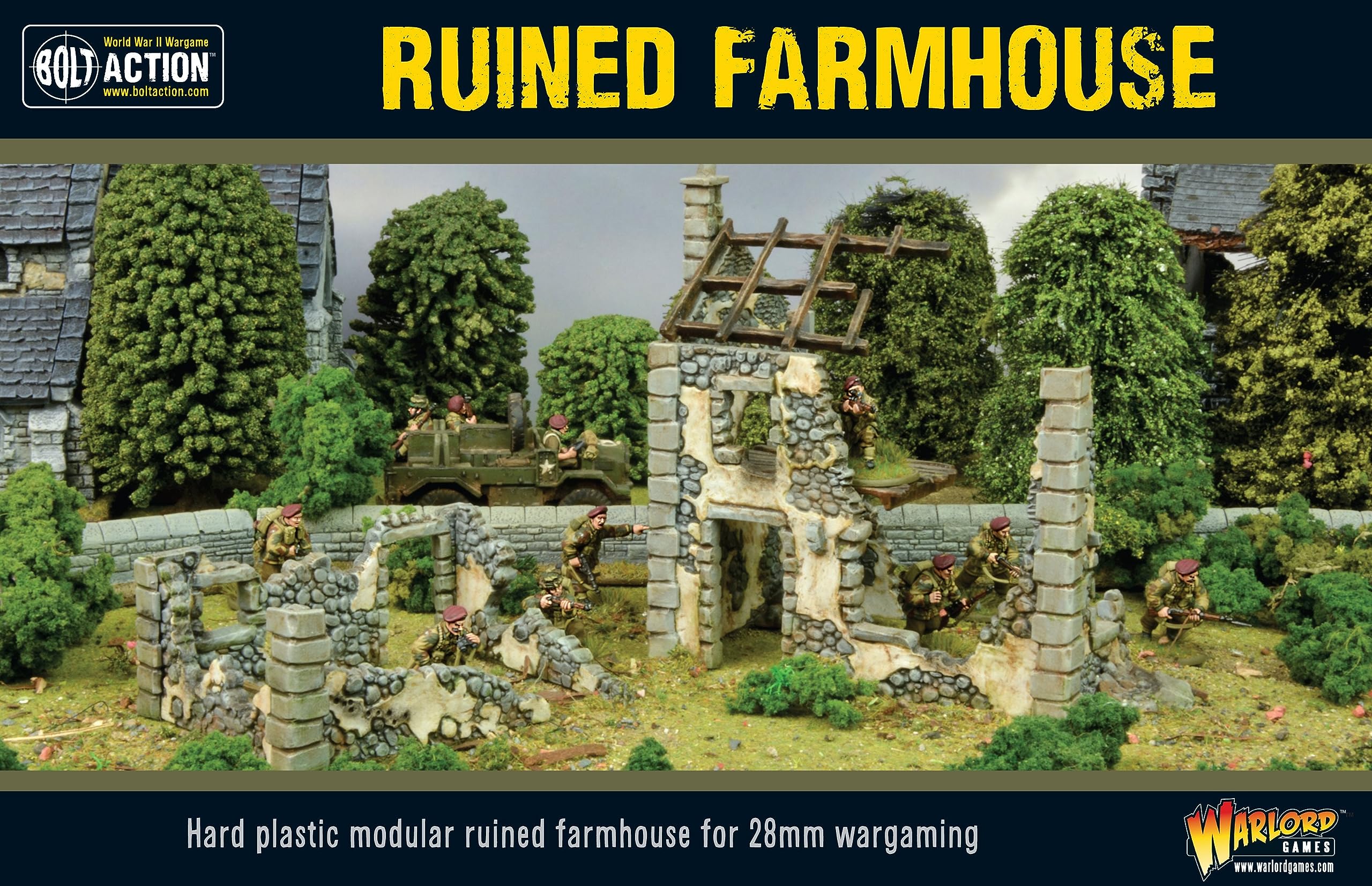 Warlord Games Ruined Farmhouse 1/56 Tabletop Model Scenery for Bolt Action