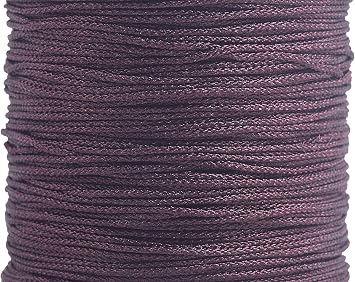 KONMAY 0.8mm Nylon Cord for Jewellery Making, 85 Yards Brown Braided Nylon Bracelet String for Lucky Friendship Bracelets, Necklaces, Rattail Braiding, Kumihimo, Wind Chimes, Blinds and Handicrafts