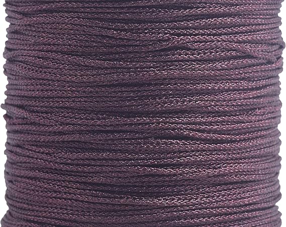 KONMAY 0.8mm Nylon Cord for Jewellery Making, 85 Yards Brown Braided Nylon Bracelet String for Lucky Friendship Bracelets, Necklaces, Rattail Braiding, Kumihimo, Wind Chimes, Blinds and Handicrafts