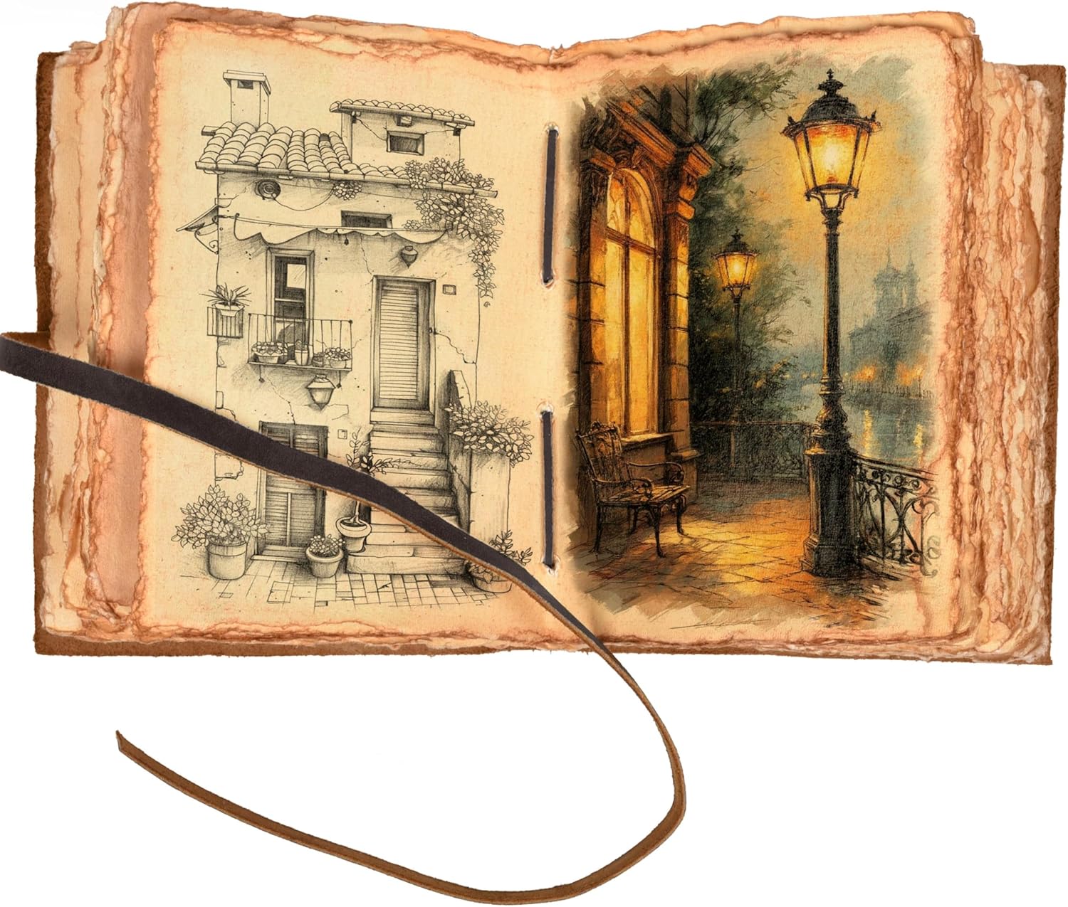 MDS Tree of Life Leather Journal 7 x 5 Inches – Vintage Handmade Leather Bound Diary with 200 Deckle Edge Antique Papers – Book of Shadows, Sketchbook, Writing Notebook for Men & Women - Brown