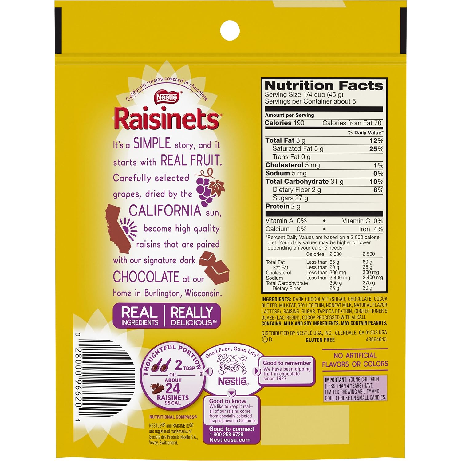 Raisinets Chocolate Stand Up Bag, Dark, 8 Ounce image 2