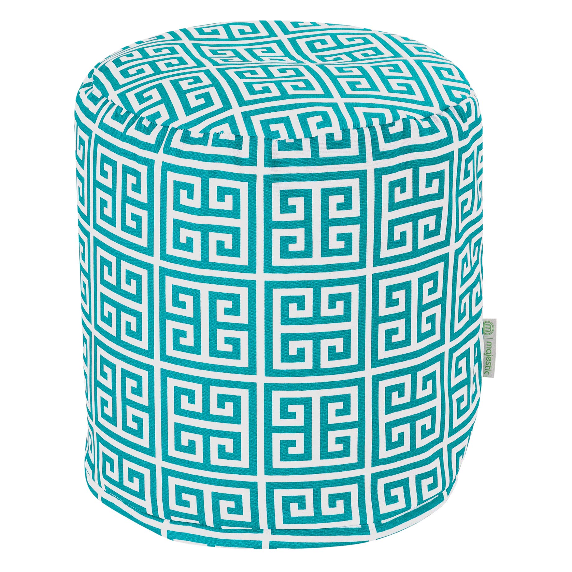 Majestic Home Goods Pacific Towers Indoor/Outdoor Bean Bag Ottoman Pouf 16" L x 16" W x 17" H-image-38