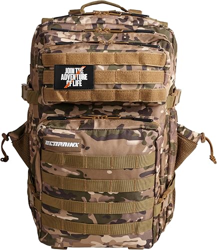 ELITRAINX Mochila 45L Táctica Militar USA Impermeable Deporte, Cabina Avión, CrossTraining, Aire Libre Deportes Gimnasio Portatil by ELITEX TRAINING (Camuflaje)